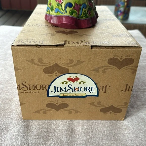 Jim Shore for Enesco Heartwood Creek Angel with Bird in Glass Dome 9.2” - Picture 8 of 11